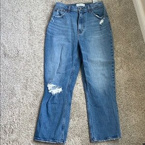 Abercrombie ultra high rise kick flare jean
